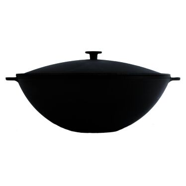 Казан чавунний WOK з чавунною кришкою 8 Л